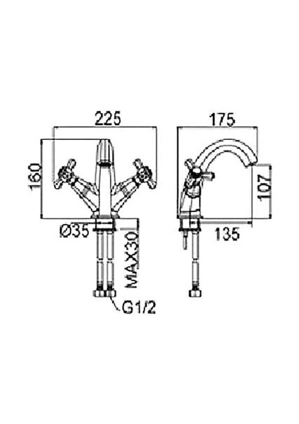 Hexa Lavabo Bataryası Parlak Bakır fiyatları