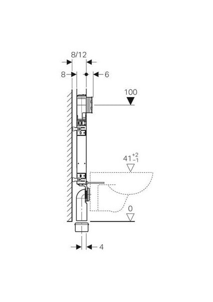 Sigma Gömme Rezervuar 8 cm Kombifix
