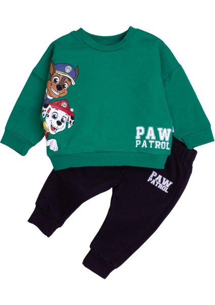 Pamuklu Paw Patrol Baskılı Tatlı Unisex Bebek&Çocuk 2'Li Alt Üst Eşofman Takım