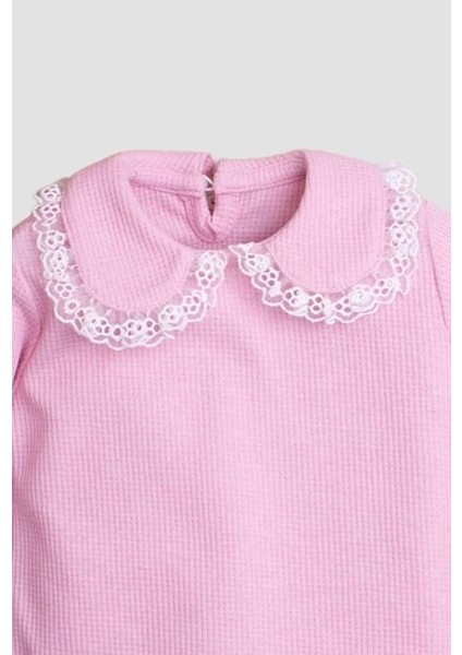 Pamuklu Waffle Kumaş Yaka Detaylı Tatlı Unisex Bebek&çocuk 2'li Alt Üst Eşofman Takım fiyatları