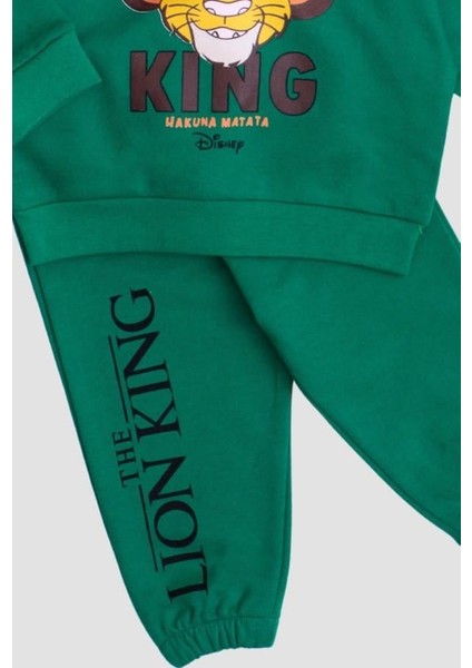 Pamuklu Aslan Baskılı Tatlı Unisex Bebek&Çocuk 2'Li Alt Üst Eşofman Takım modelleri