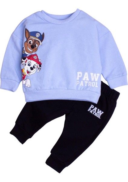 Pamuklu Paw Patrol Baskılı Tatlı Unisex Bebek&Çocuk 2'Li Alt Üst Eşofman Takım