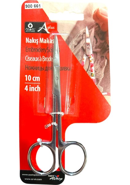 Düz Uçlu Nakış Makası,paslanmaz Çelik Makas, Çok Amaçlı Makas 10 cm 4 Inch 900 661