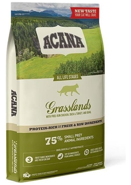 Grasslands Tavuk Ördek ve Hindili Yetişkin Kedi Maması 4.5 kg