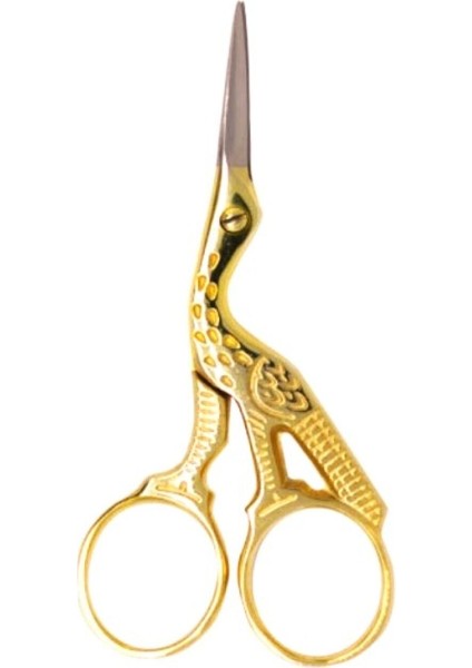 Kuğu Şeklinde Söz Nişan Makası, Altın Rengi Makas, Nakış Makası 10 cm 900 658