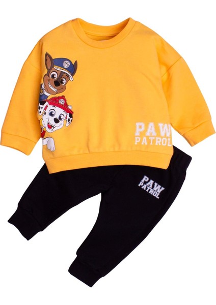 Pamuklu Paw Patrol Baskılı Tatlı Unisex Bebek&Çocuk 2'Li Alt Üst Eşofman Takım