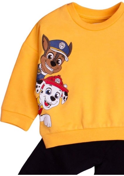 Pamuklu Paw Patrol Baskılı Tatlı Unisex Bebek&Çocuk 2'Li Alt Üst Eşofman Takım