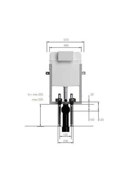 Tuğla Duvar Metal Iç Ayaklı 2/6 Lt 8,5 cm