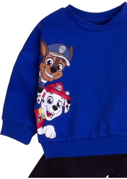 Pamuklu Paw Patrol Baskılı Tatlı Unisex Bebek&Çocuk 2'Li Alt Üst Eşofman Takım