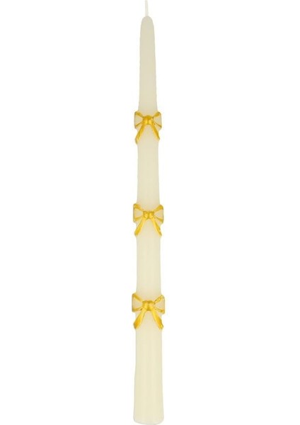- Gold Bow Taper Candles - Altın Kurdele Detaylı Mumlar (2'li) fiyatları