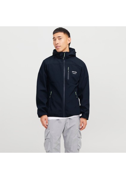 Jack & Jones Erkek Logo Detayli Kapüsonlu Ceket - Theo