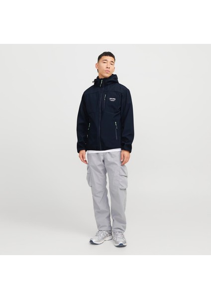 Jack & Jones Erkek Logo Detayli Kapüsonlu Ceket - Theo