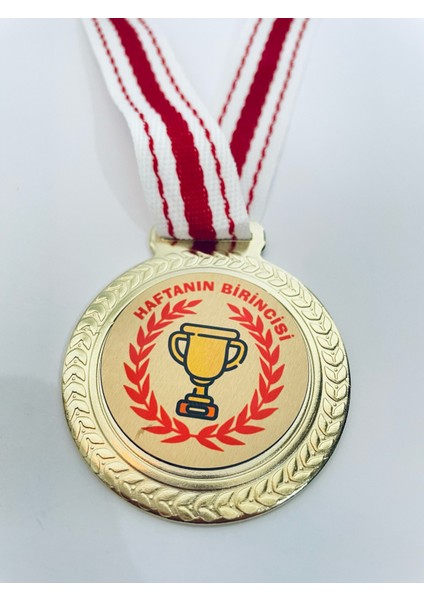 1 Adet Haftanın Birincisi Madalyası - Dijital Baskılı Madalya
