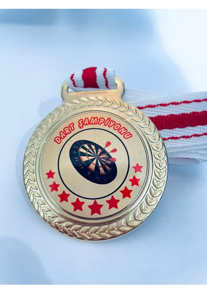 1 Adet Dart Şampiyonu Madalyası - Dijital Baskılı Madalya