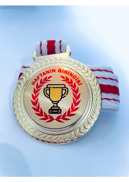 5 Adet Haftanın Birincisi Madalyası - Dijital Baskılı Madalya