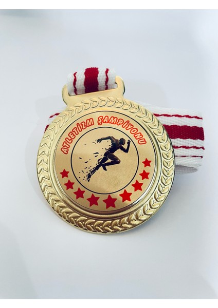 5 Adet Atletizm Şampiyonu Madalyası Dijital Baskılı Madalya