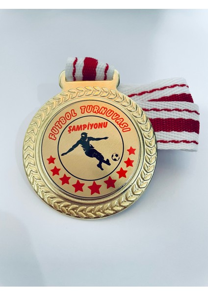 3 Adet Futbol Turnuvası Şampiyonu Madalyası - Dijital Baskılı Madalya