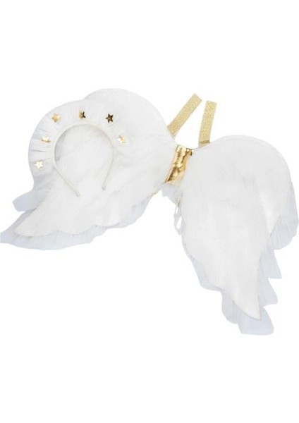 - Melek Kanatları ve Tacı Kostüm Seti / 3-6 Yaş