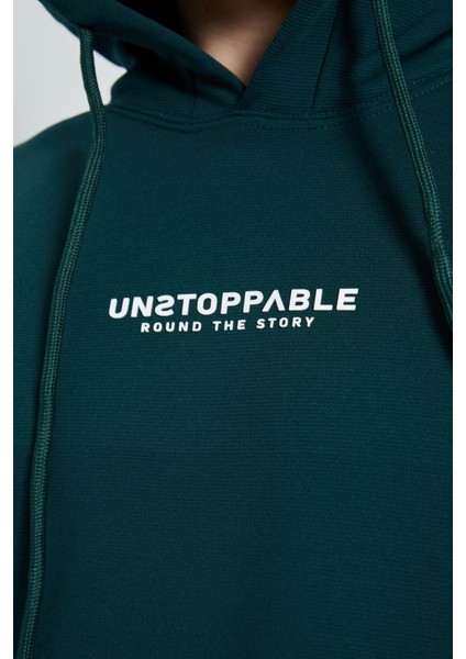 Oversize Kapüşonlu Baskılı Unisex Eşofman Takımı indirimleri