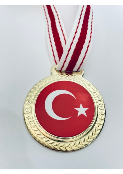 5 Adet Türk Bayrağı Madalyası Dijital Baskılı Madalya