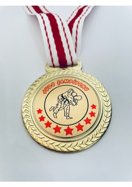 1 Adet Judo Şampiyonu Madalyası - Dijital Baskılı Madalya