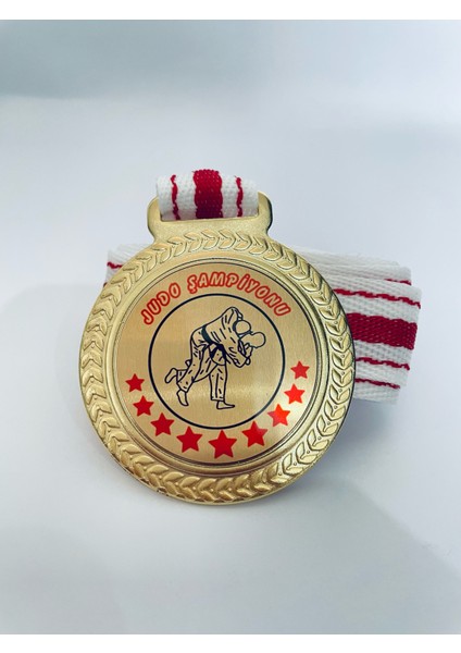 1 Adet Judo Şampiyonu Madalyası - Dijital Baskılı Madalya