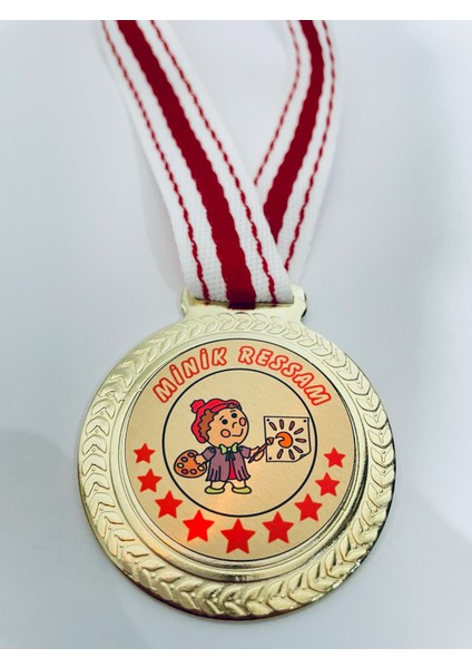 3 Adet Minik Ressam Madalyası Dijital Baskılı Madalya