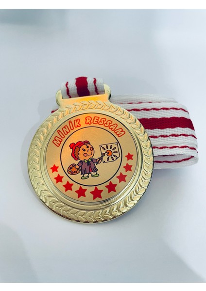 3 Adet Minik Ressam Madalyası Dijital Baskılı Madalya