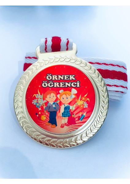 10 Adet Örnek Öğrenci Madalyası - Dijital Baskılı Madalya