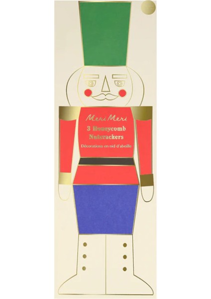 - Honeycomb Nutcracker Decorations - Nutcracker Dekorlar (3'lü)