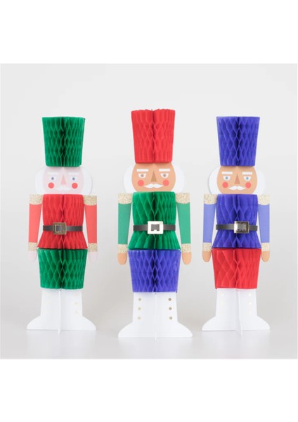 - Honeycomb Nutcracker Decorations - Nutcracker Dekorlar (3'lü)