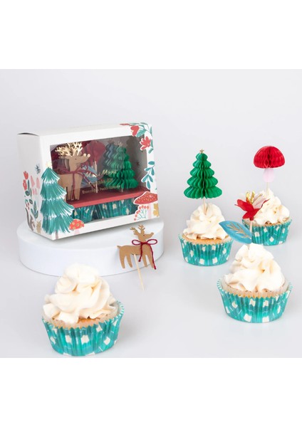 - Winter Woodland - Orman Cupcake Kiti fiyatları