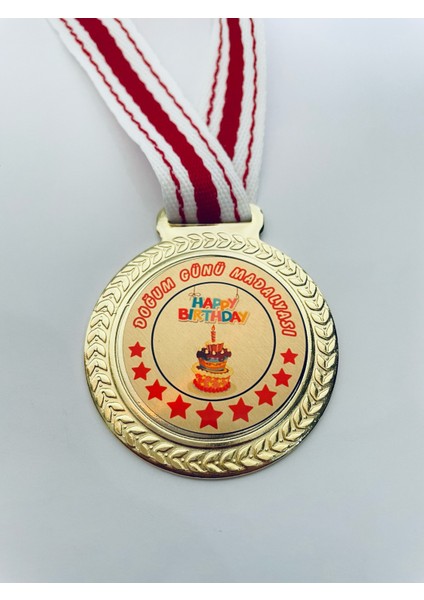 10 Adet Doğum Günü Madalyası - Dijital Baskılı Madalya Madalya