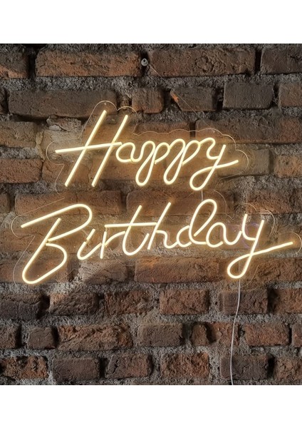 Happy Birthday Neon LED Duvar Aydınlatması