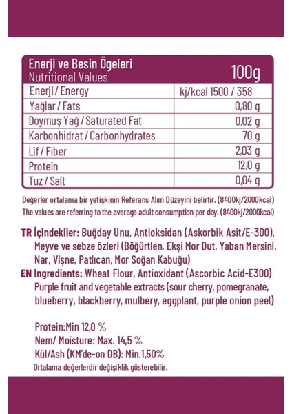 Mor Un 1 kg 3 Adet (Vegan)