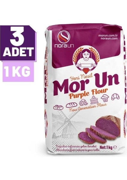 Mor Un 1 kg 3 Adet (Vegan)