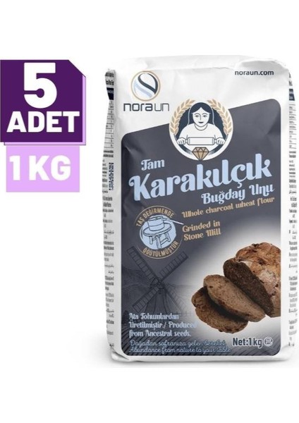 Tam Karakılçık Buğday Unu 1 kg 5 Adet