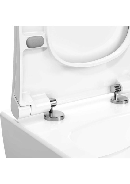 Integra Rim-Ex Kanalsız Asma Klozet + VitrA Slim Duroplast Klozet Kapağı + Gömme Rezervuar 7062L003-0850