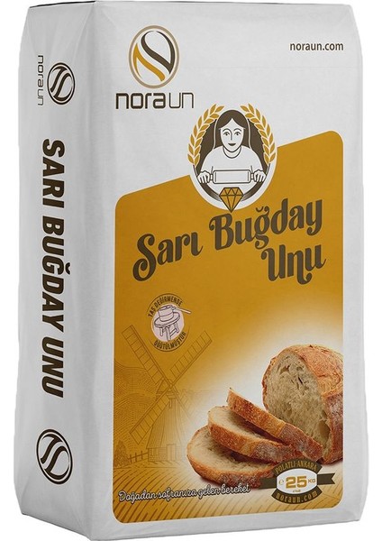 Taş Değirmen Sarı Buğday Unu 25 kg (Vegan)