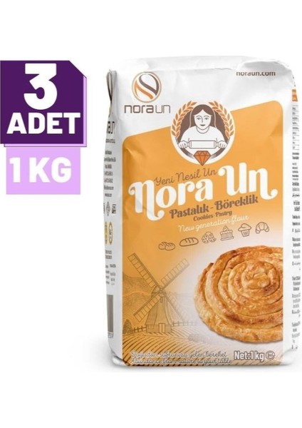 Pastalık Böreklik Un 1 kg 3 Adet