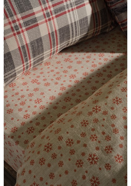 Flanel Nevresim Takımı Wendy Tek Kingsize Krem