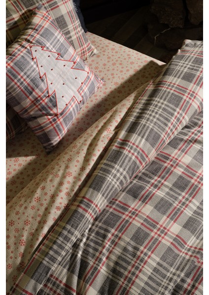 Flanel Nevresim Takımı Wendy Tek Kingsize Krem