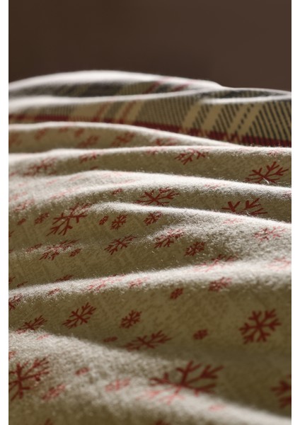 Flanel Nevresim Takımı Wendy Tek Kingsize Krem