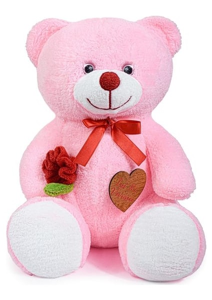 Peluşçu Dayı 75 cm Elinde Gül Tutan Iyi Ki Varsın Tahtalı Sevimli Ayıcık modelleri