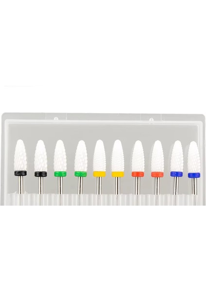 Tungsten Çelik Uçlar (5 Renk) Manikür Makinesi Aksesuarı Kesicisi No:12 5 Renk 10 Adet Beyaz fiyatları