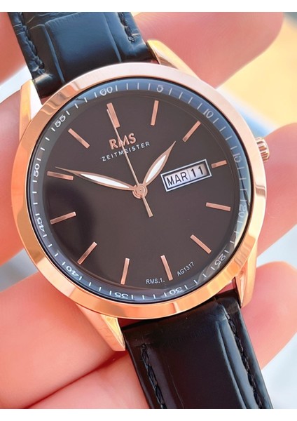 Romanson Deri Kordon Takvim Gösteren Kadran Tasarımlı 5ATM Suya Dayanıklı Erkek Kol Saati AG1317.14 modelleri