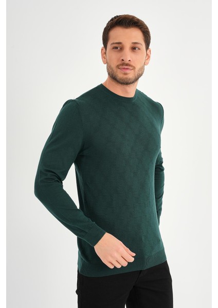 Bisiklet Yaka Desenlı Kazak (E20-511402) modelleri