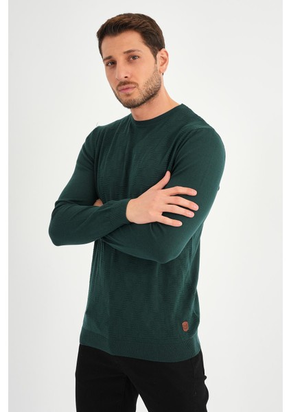 Bisiklet Yaka Desenlı Kazak (E20-511402) fırsatları