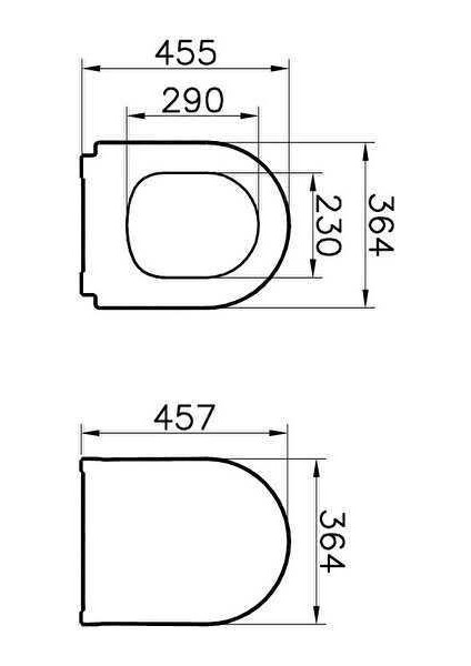 Integra Rim-Ex Kanalsız Asma Klozet + VitrA Slim Duroplast Klozet Kapağı 7062L003-0850