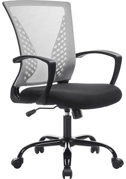 Ofis Sandalyesi, Ergonomik Çalışma Masası Sandalyesi, Bilgisayar Sandalyesi, File Sandalye, Ayarlanabilir Bel Desteği ve Baş Desteği, 150 Kg'a Kadar Taşıma Kapasitesi, Yüksekliği